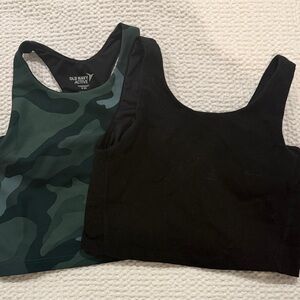 Old Navy Kids Camouflage and Black Tank Tops